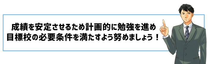 推薦入試のための学業対策