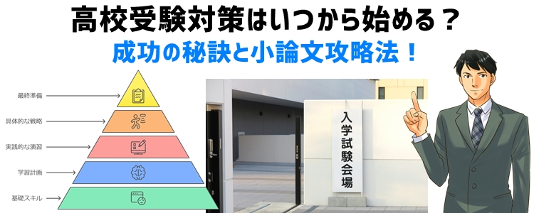 高校受験対策はいつから始める？成功の秘訣と小論文攻略法！